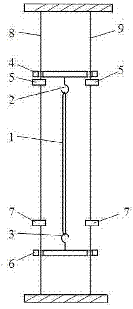 Test device and test method for thermal shrinkage ratio of chemical fiber filaments