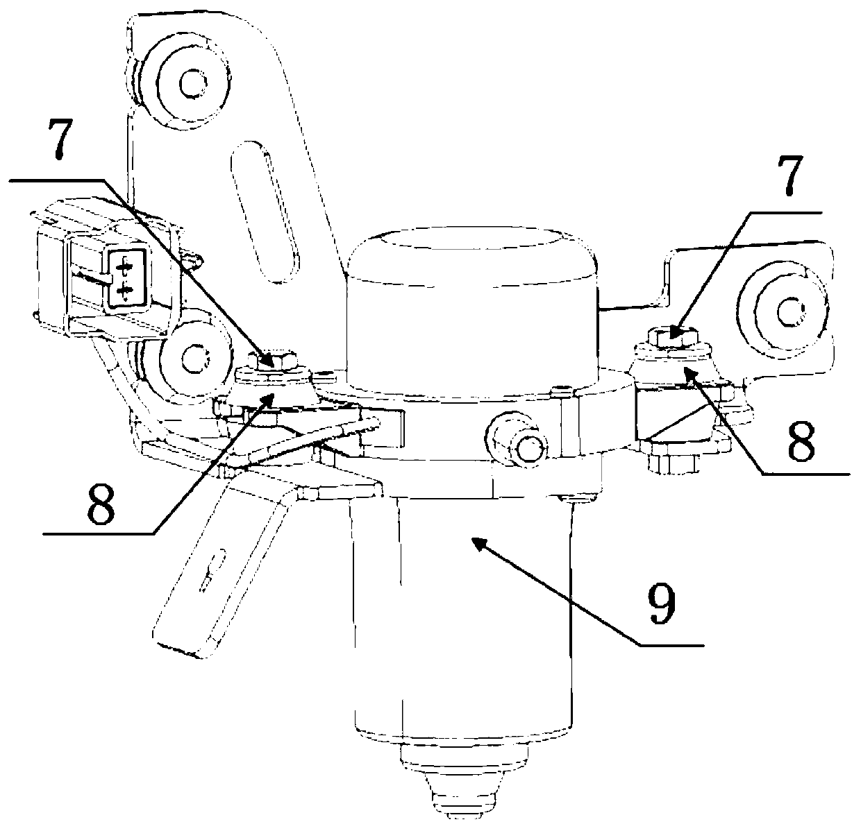 Noise reduction installation support of vacuum booster pump assembly