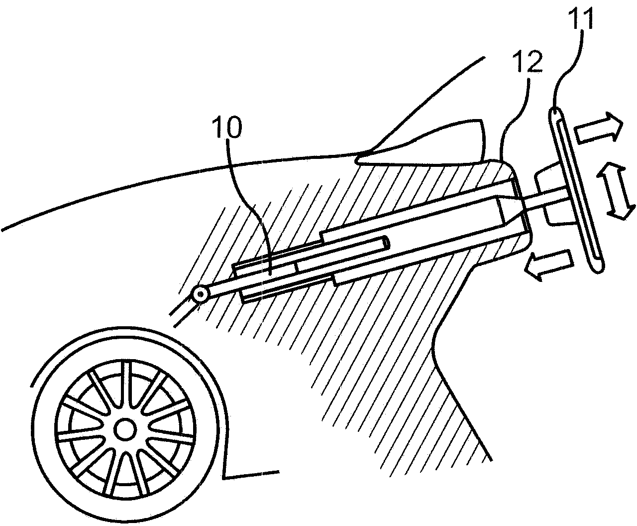 Motor vehicle with retractable steering wheel
