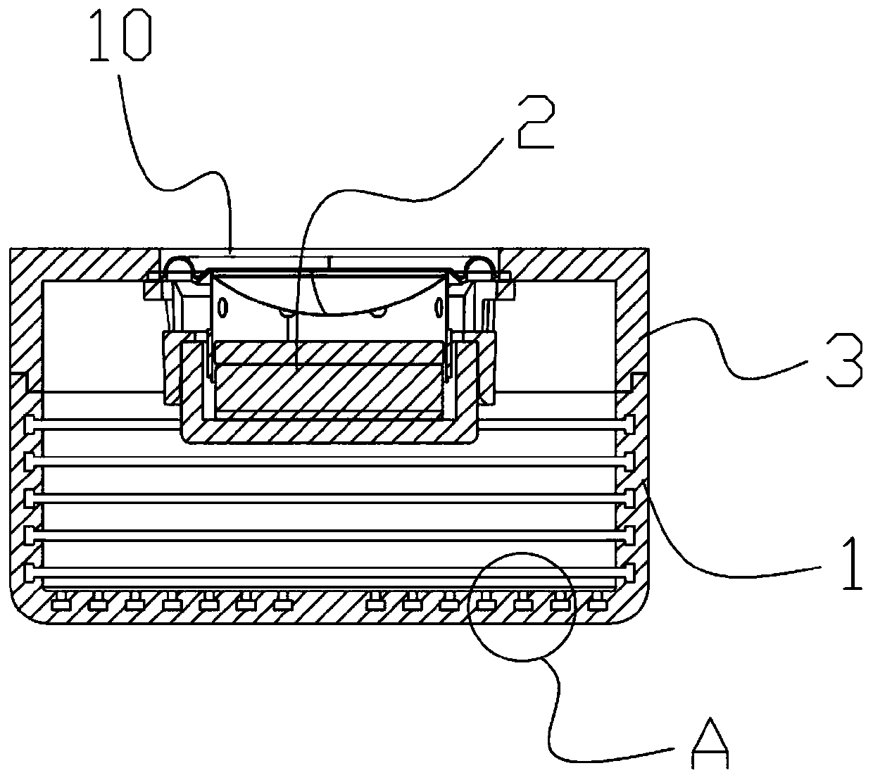 Sound box with standing wave eliminating function