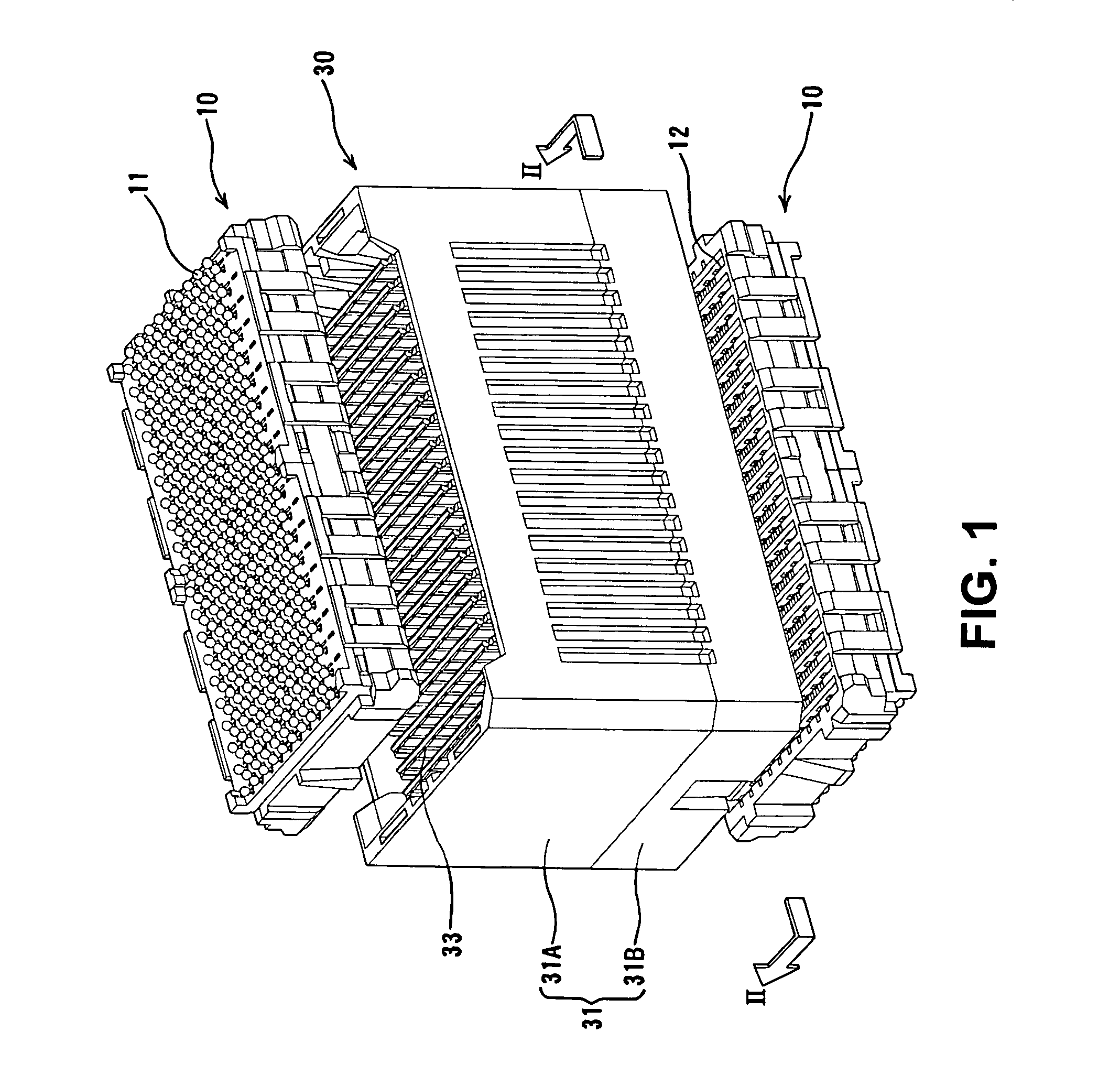 Board electrical connector, and electrical connector assembly having board electrical connector and middle electrical connector