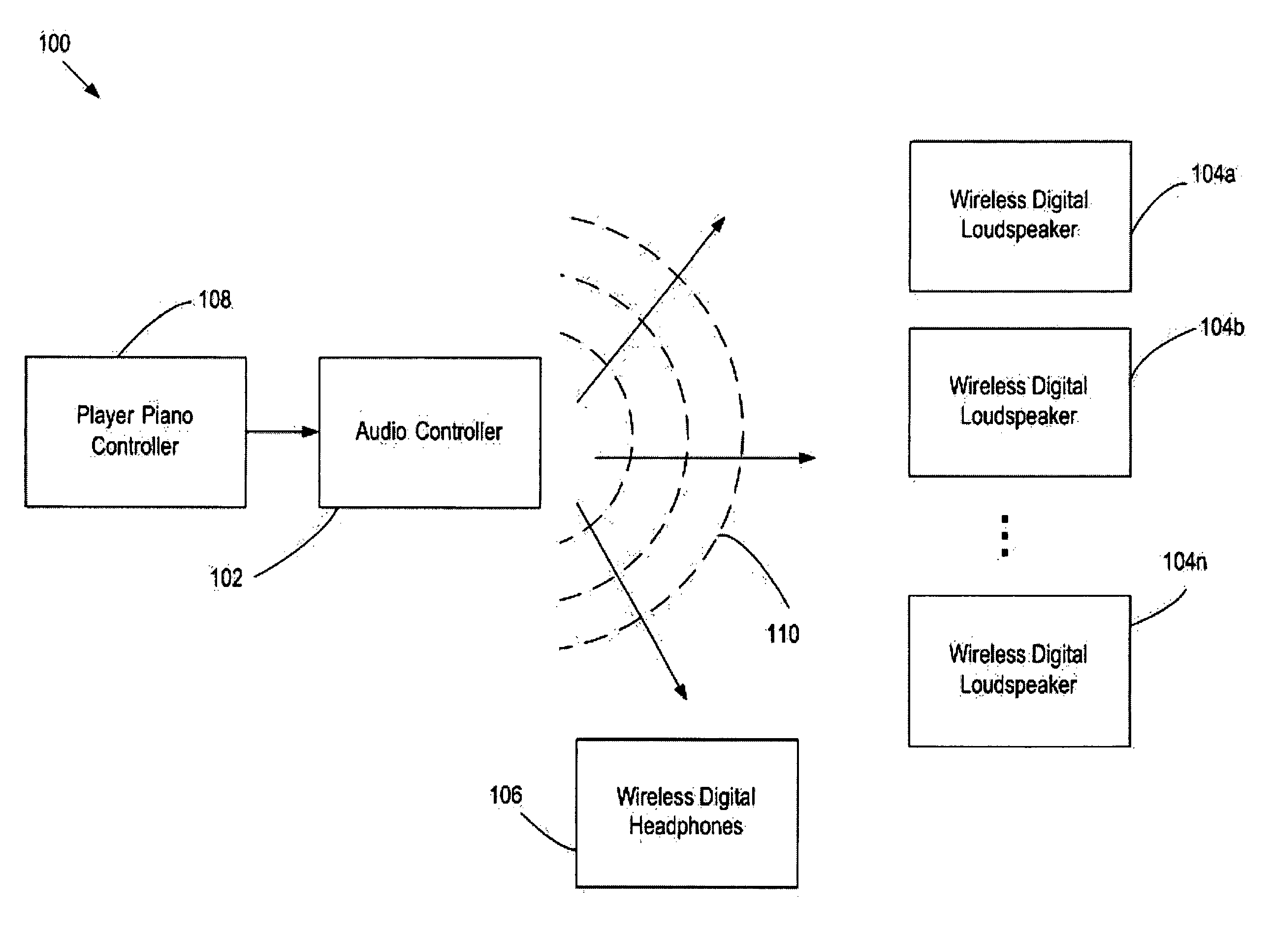 Method and apparatus for wireless digital audio playback for player piano applications