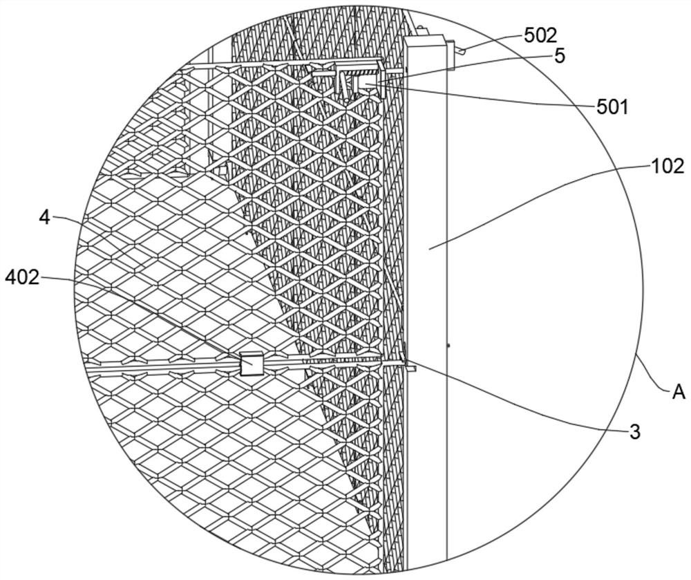 Foldable carrying net cage structure based on marine transportation engineering