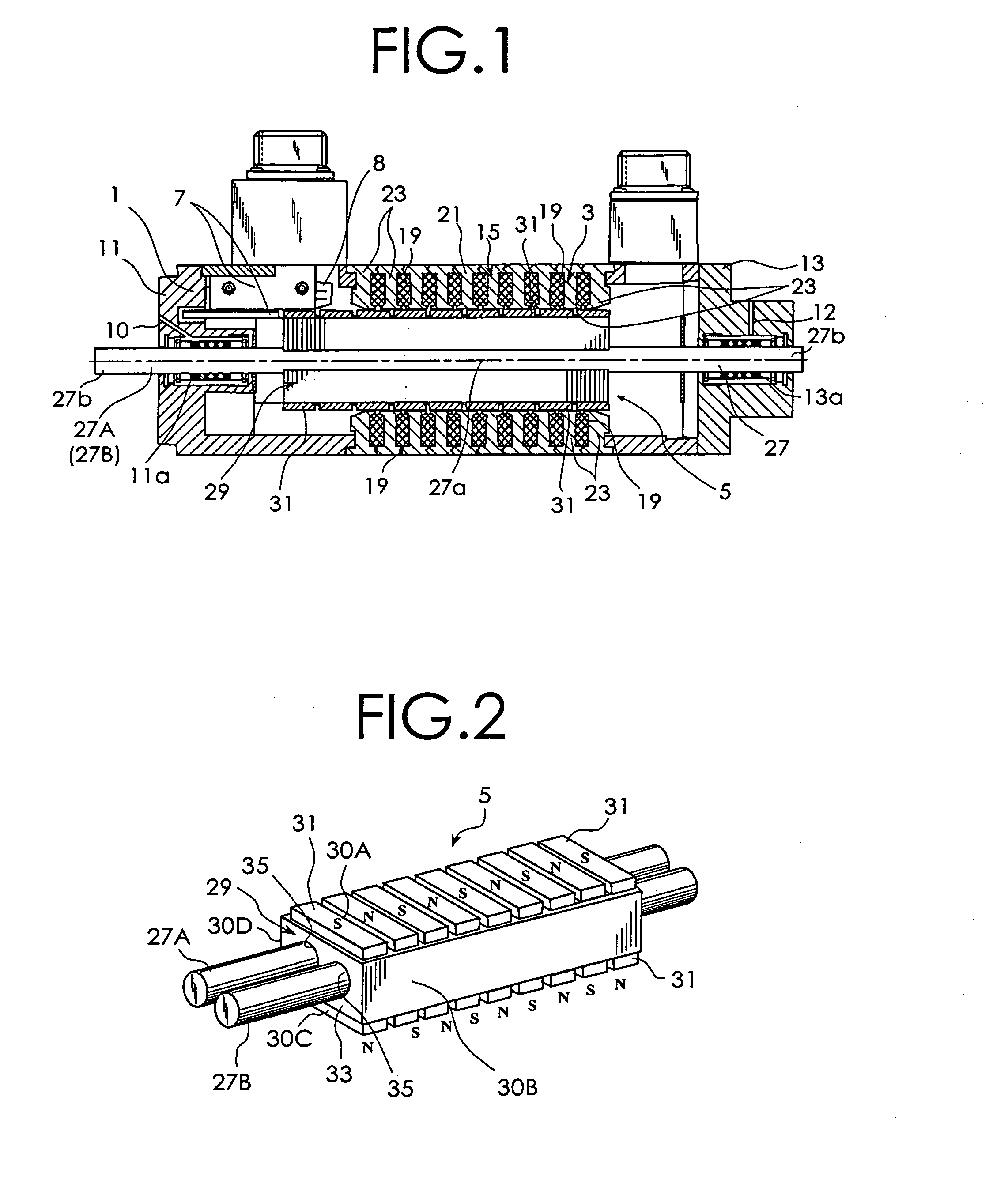 Movable assembly for cylinder type linear motor