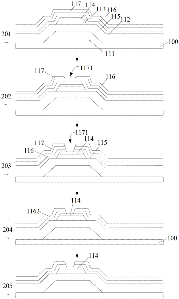 Manufacture method for switching tube and array substrate