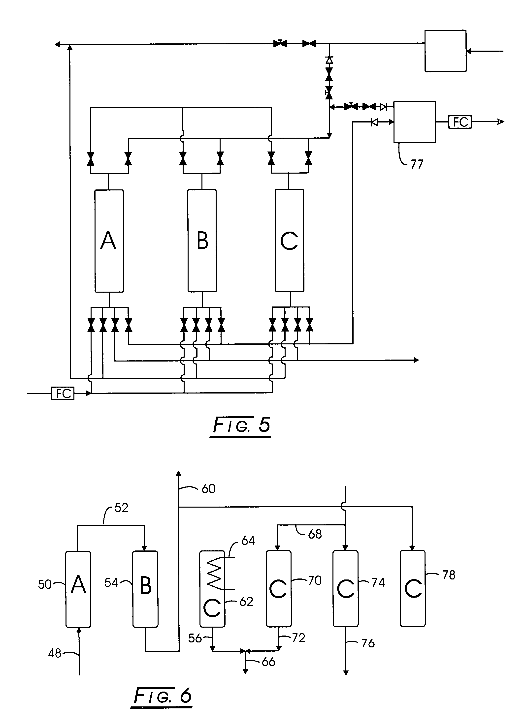 Multi-stage adsorption system for gas mixture sparation