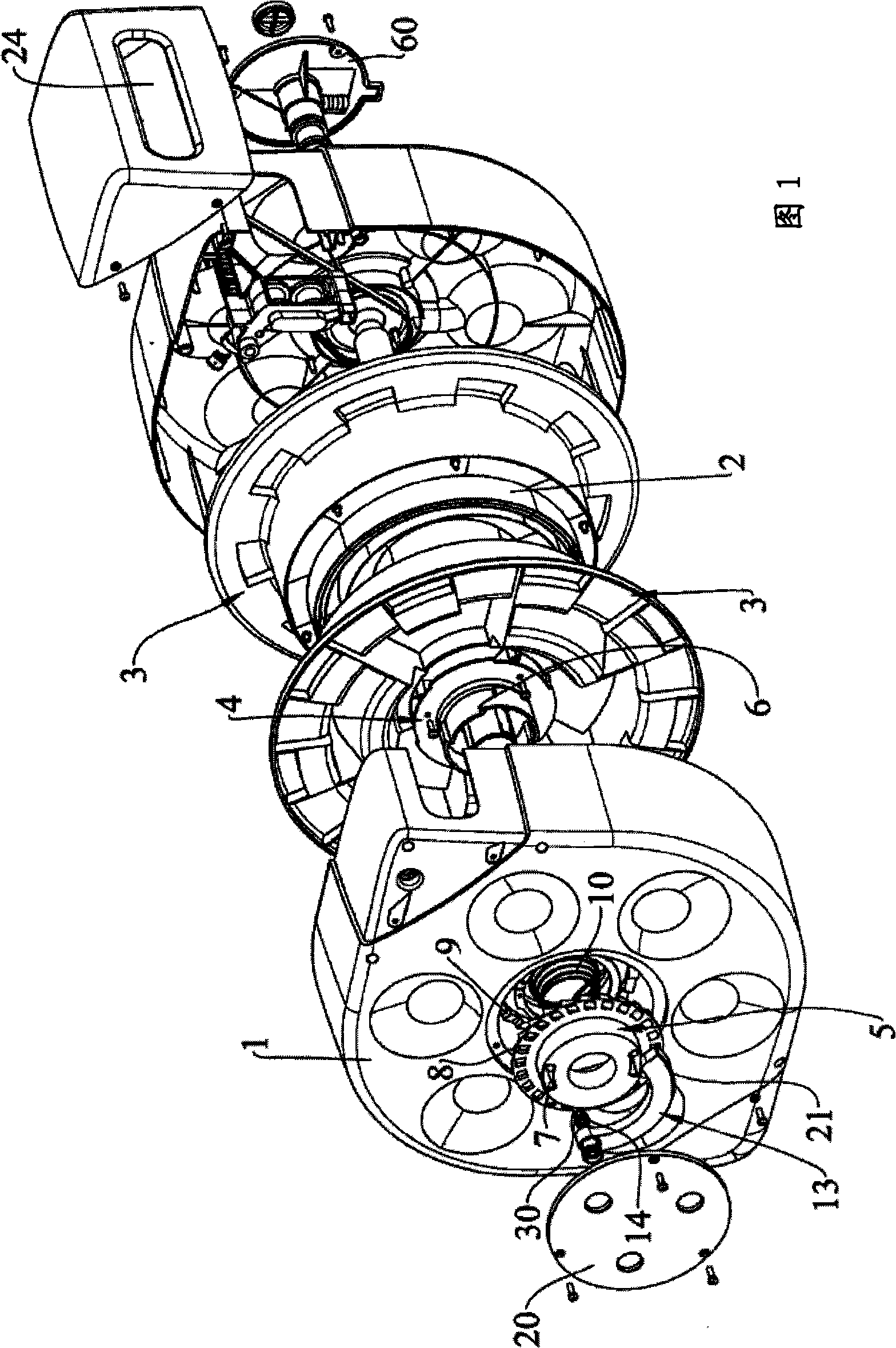 Elastic rewinding hose reel with automatic stopping device