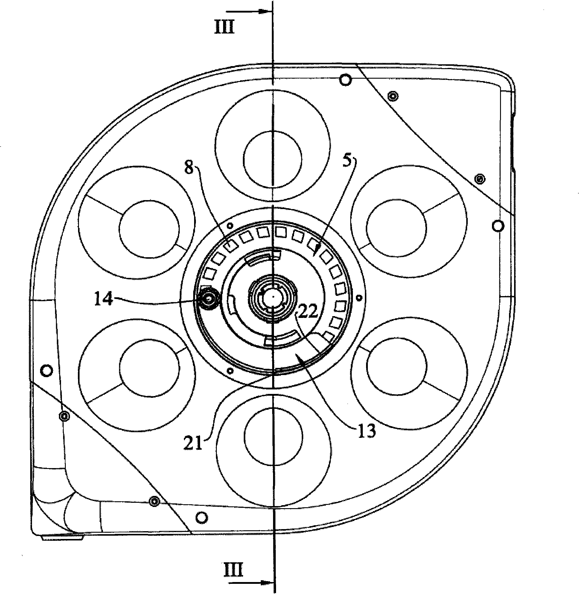 Elastic rewinding hose reel with automatic stopping device