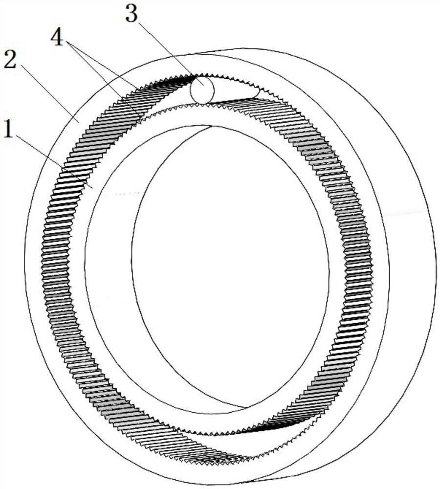 Roller bearing with microtextures on raceway surfaces of inner and outer rings and machining method thereof