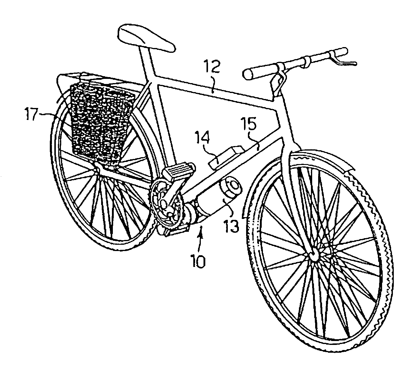 Drive unit able to be applied to a vehicle provided with pedals