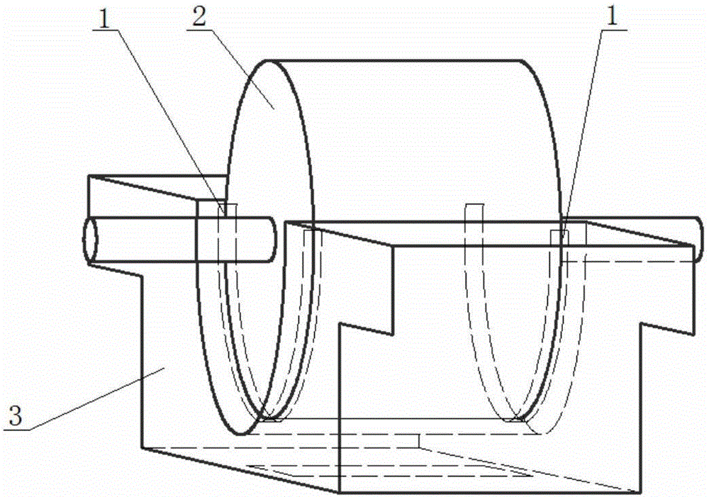 Sealing device for anode groove and cathode roller of crude foil engine