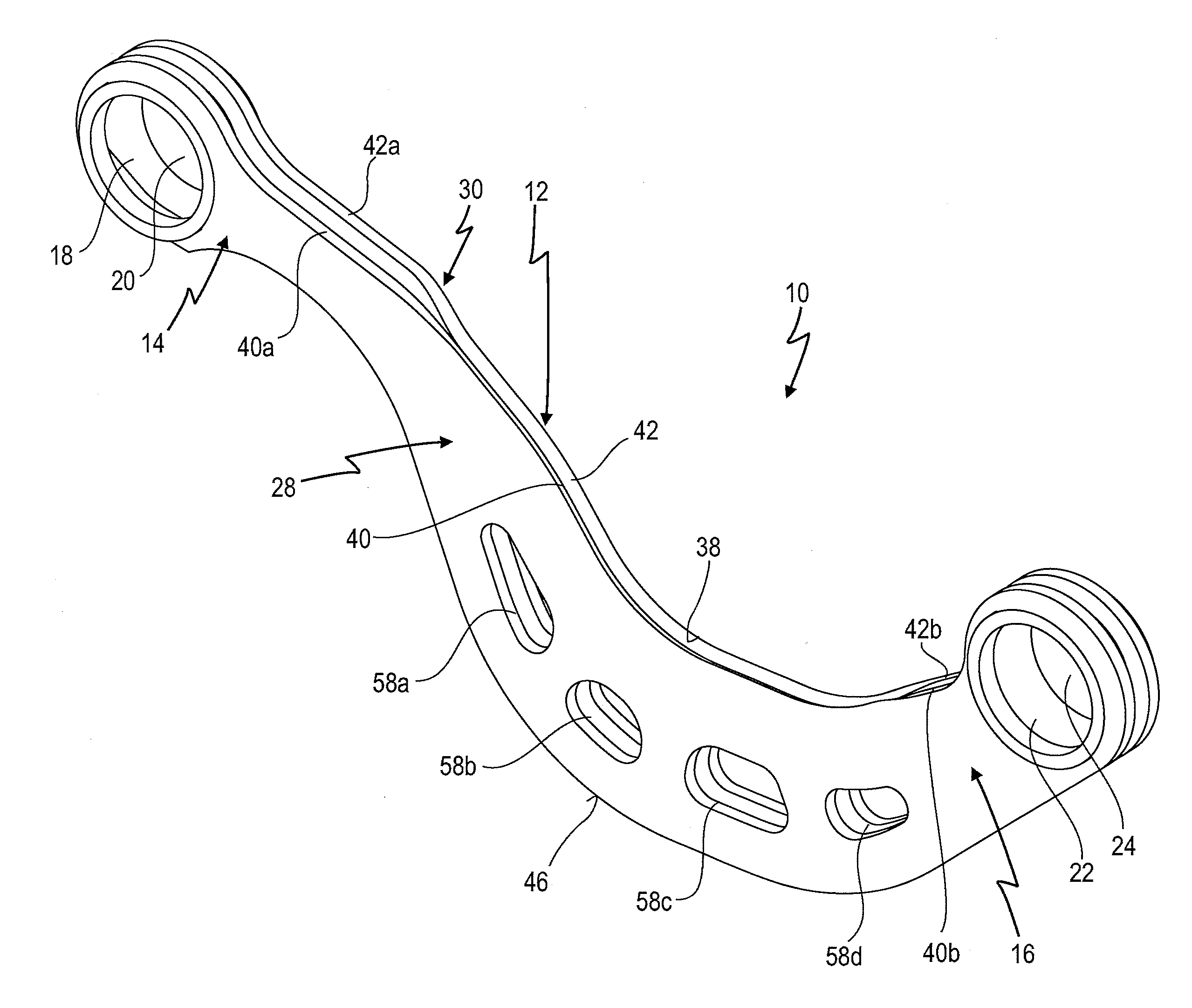 Stabilizing strut for a chassis of a vehicle