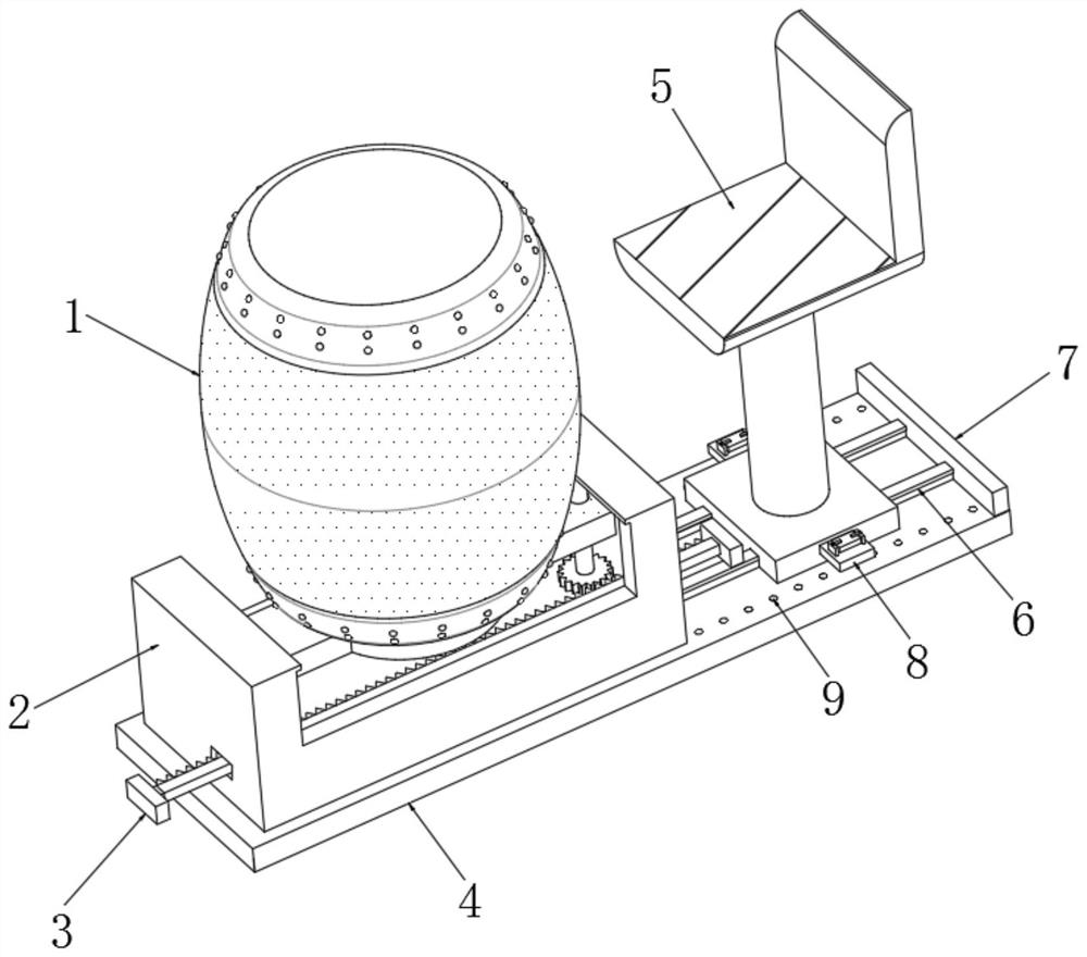 Dragon boat drum body fixing device and seat structure thereof