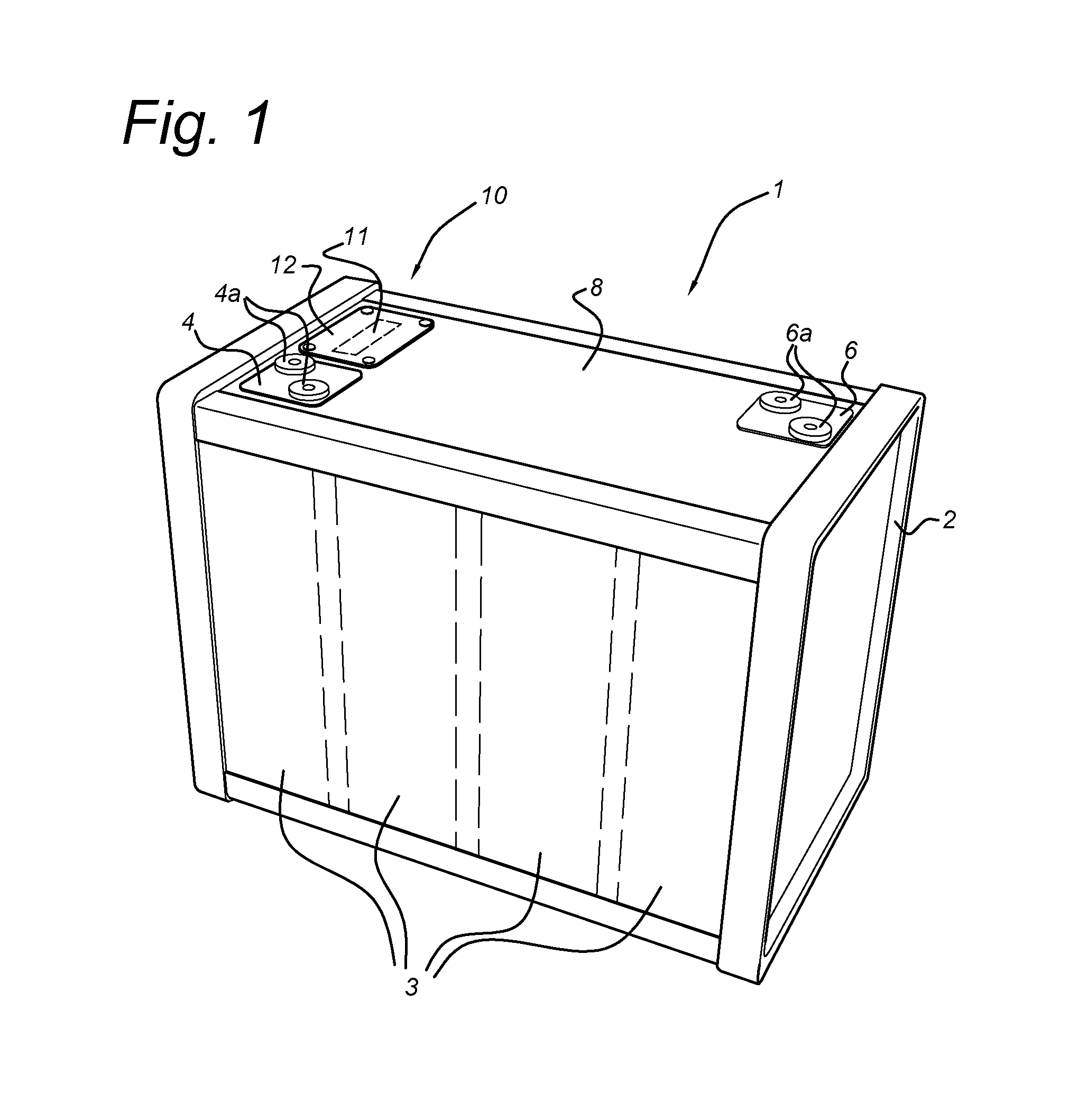 Battery with integrated fuse