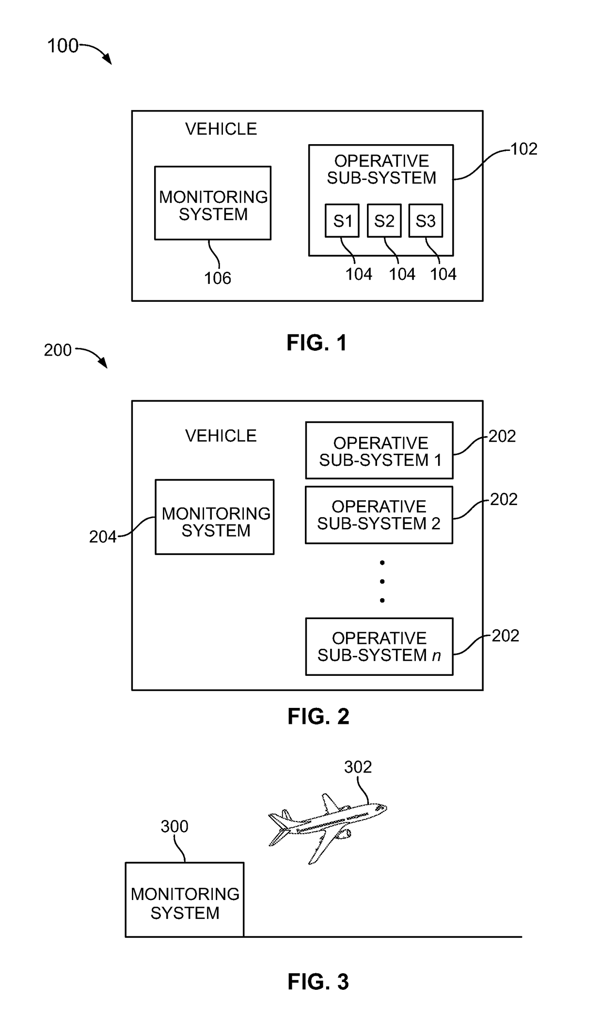 Systems and methods for monitoring operative sub-systems of a vehicle