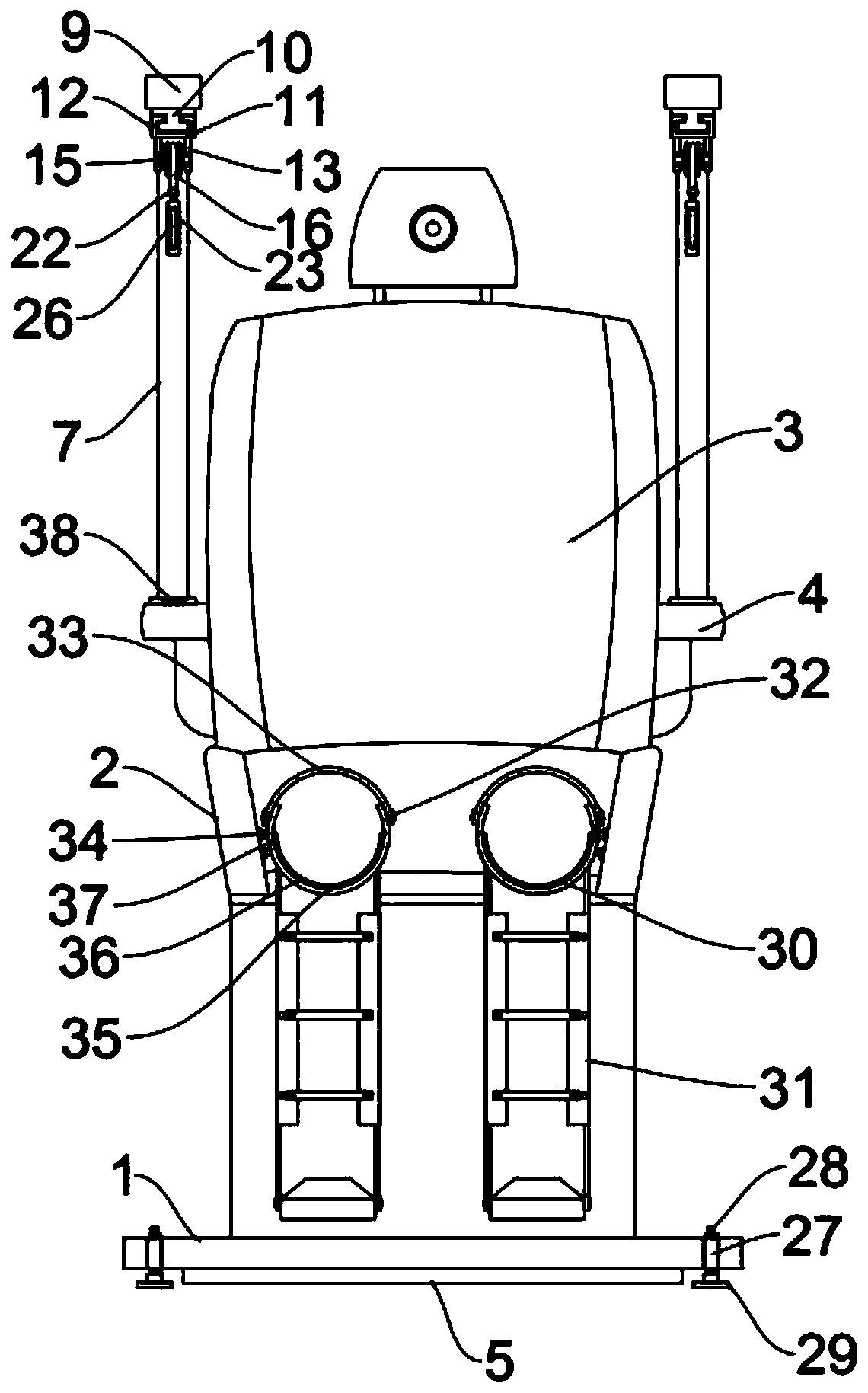 Dyskinesia patient recovery treatment equipment with fixing function