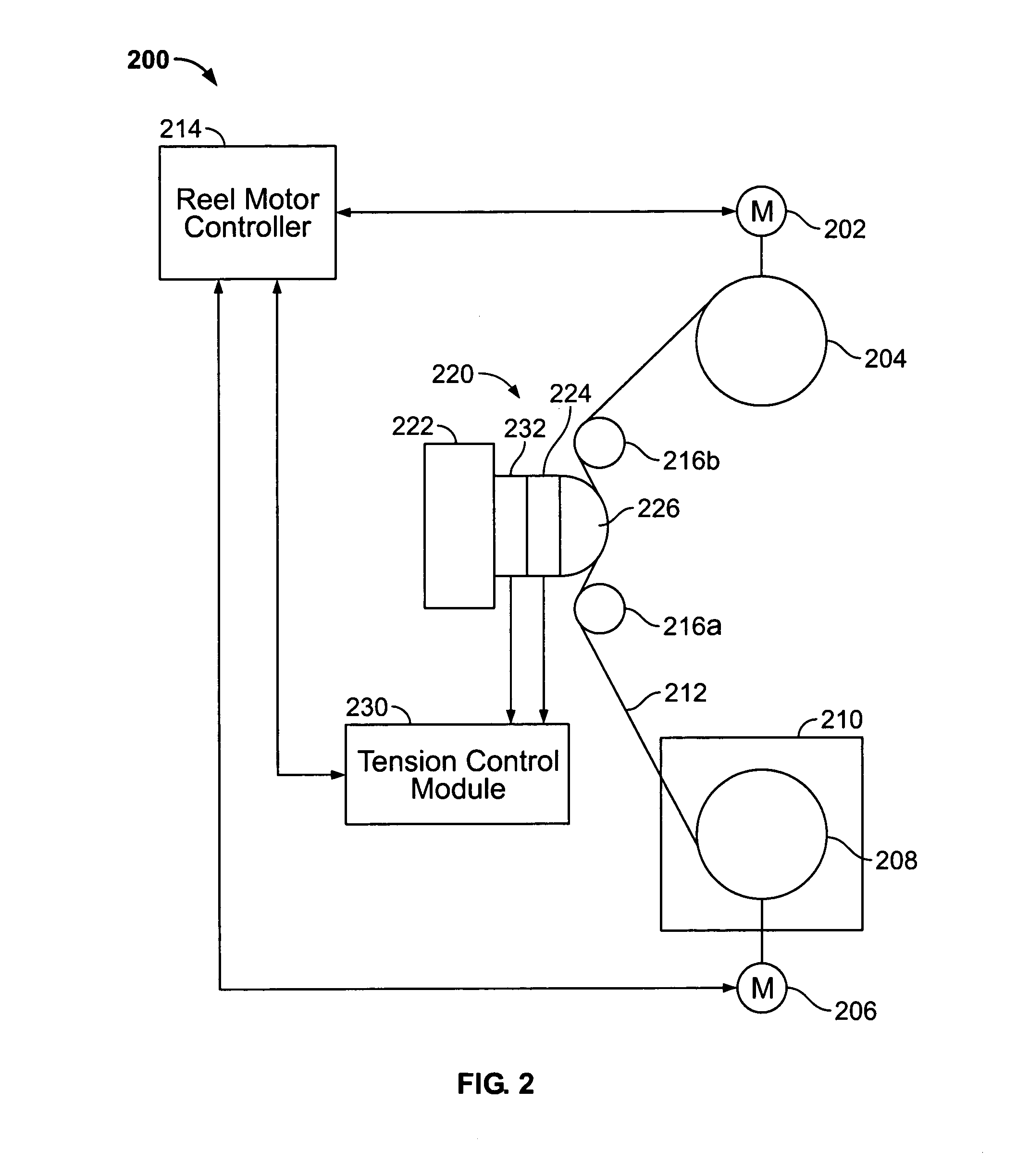 Tension feedback system for a tape drive
