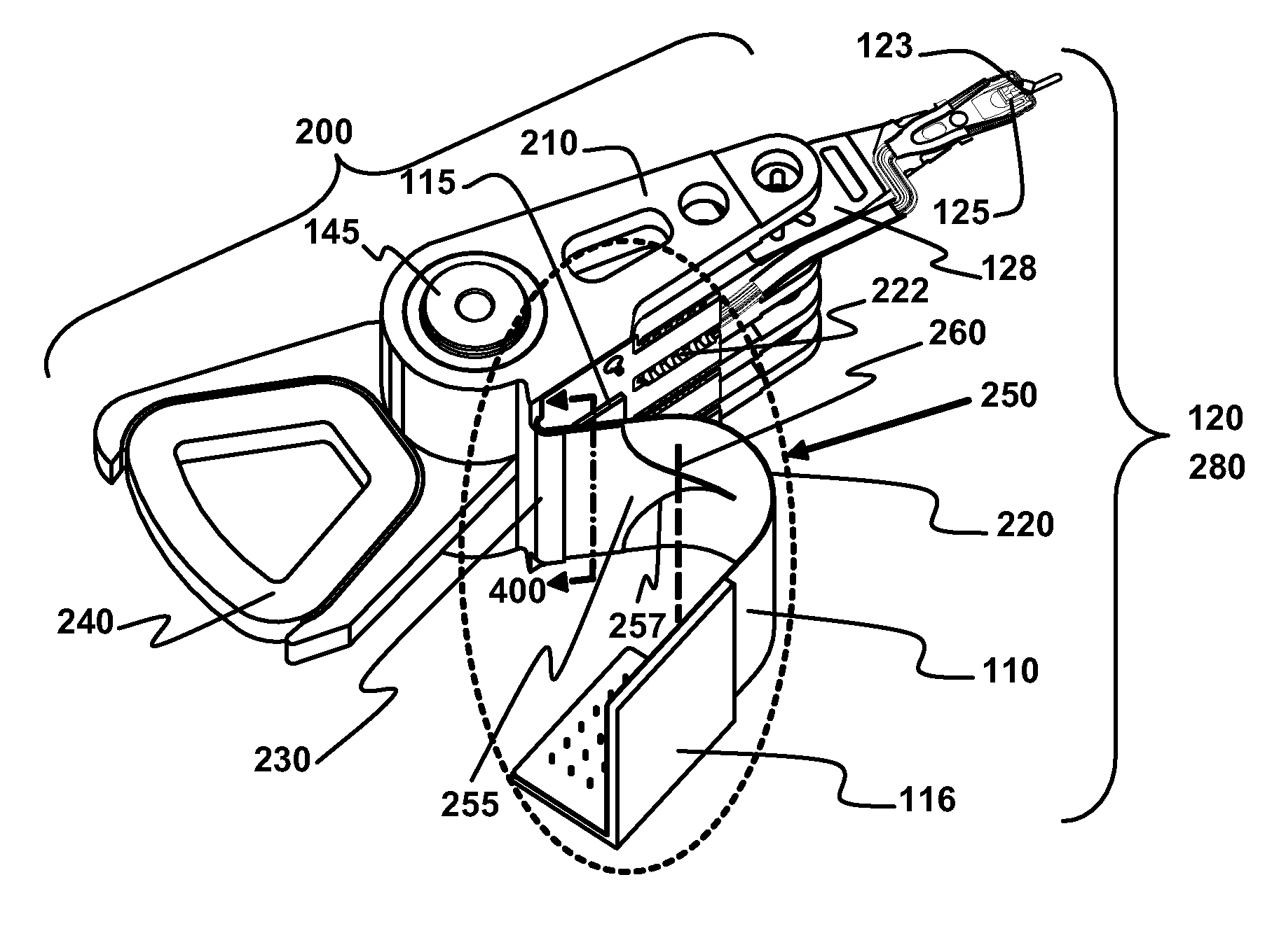 Symmetrically tapered constrained layer damper for a flex cable assembly for a hard disk drive