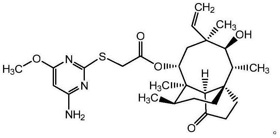 Pleuromutilin derivative with pyrimidine side chain and application of pleuromutilin derivative