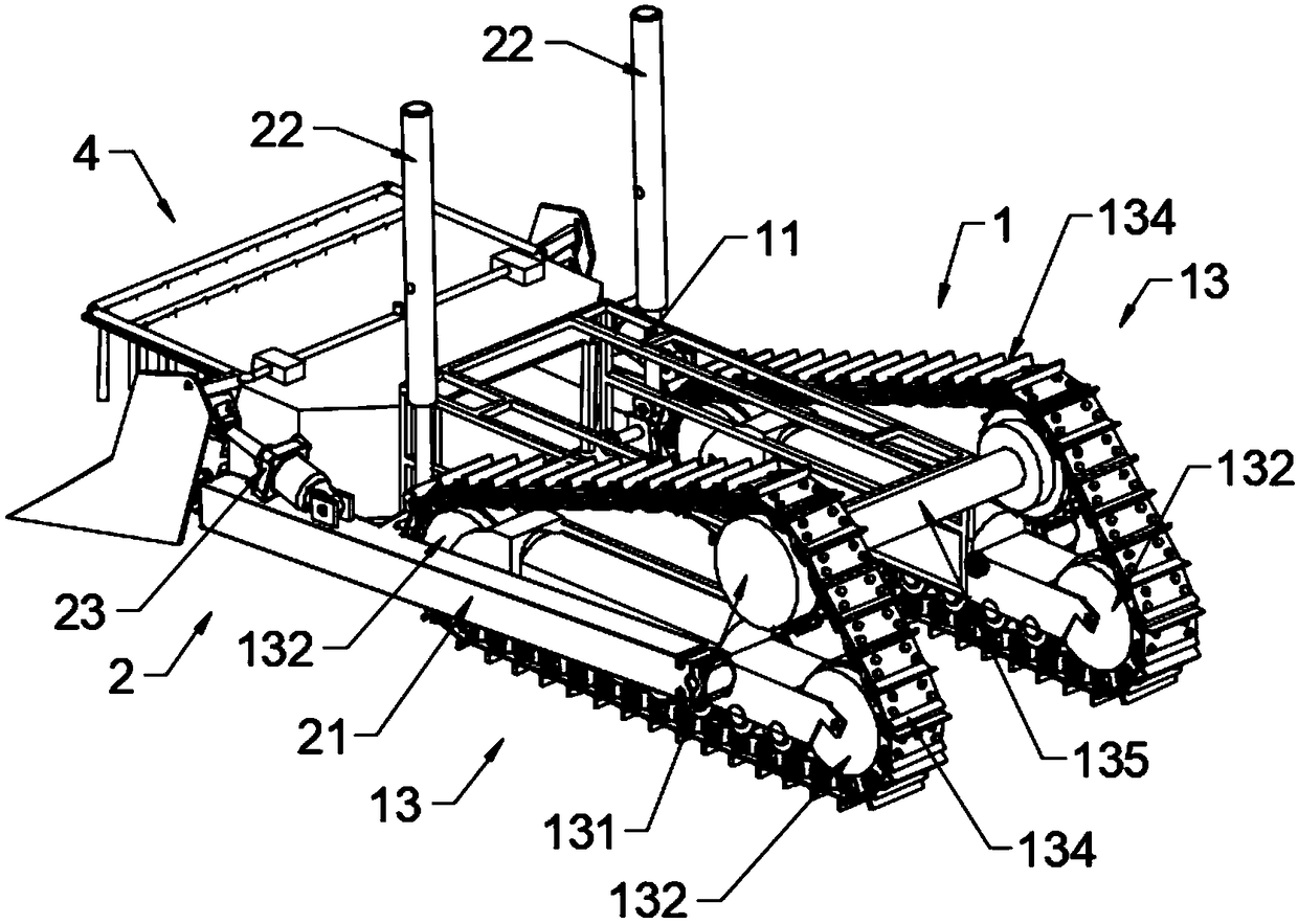 Transmission system and combined type lotus rhizome harvesting machine having same