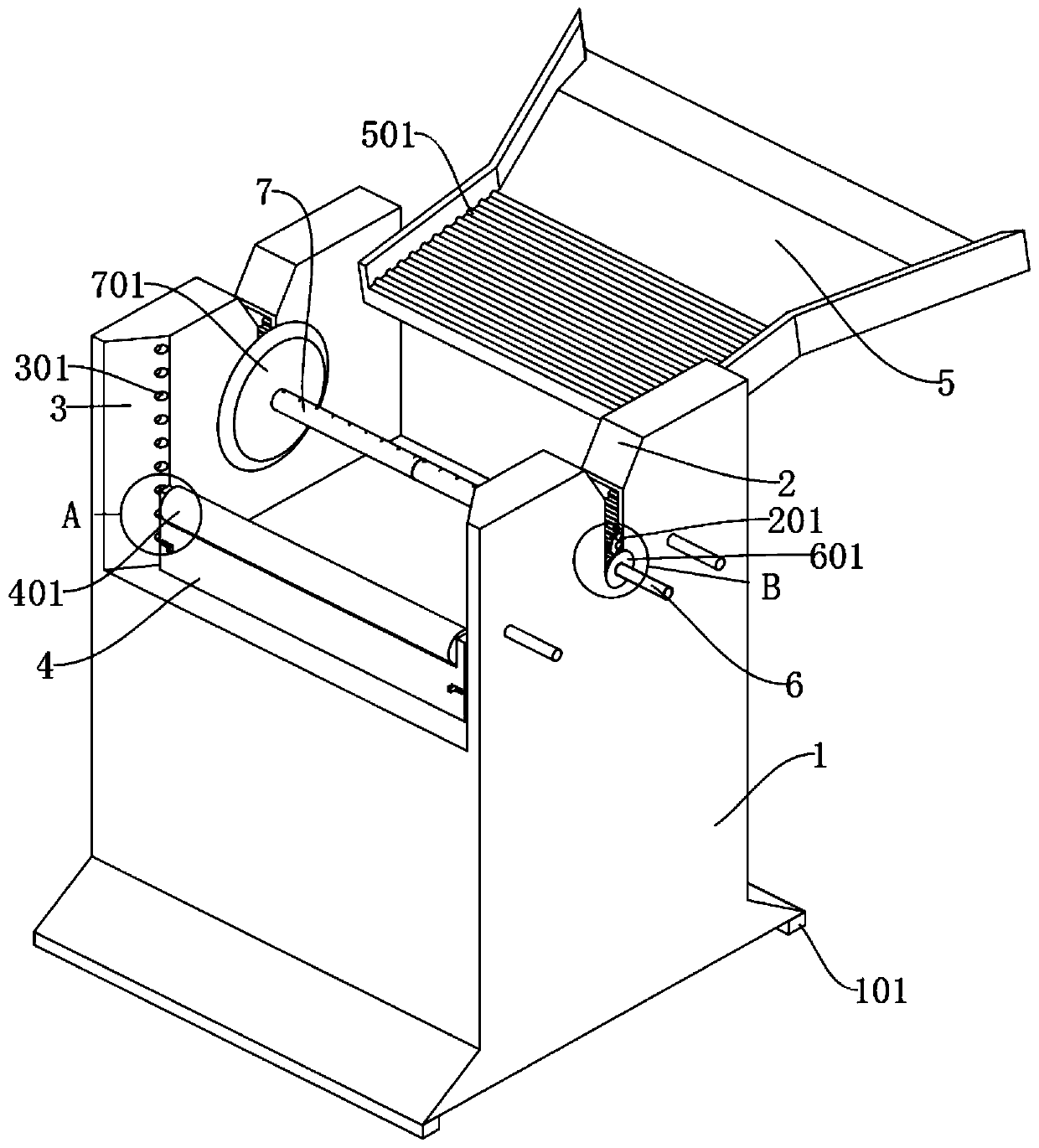 Automatic cloth rolling device used in spinning field
