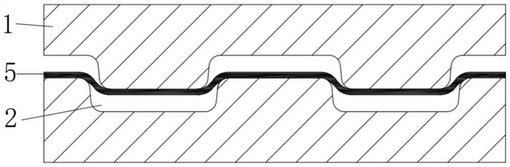 Fuel cell metal polar plate lubricating and stamping method and polar plate workpiece