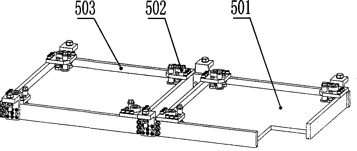 Ceramic tile cloth, prepressing and blank-pulling integrated mechanism