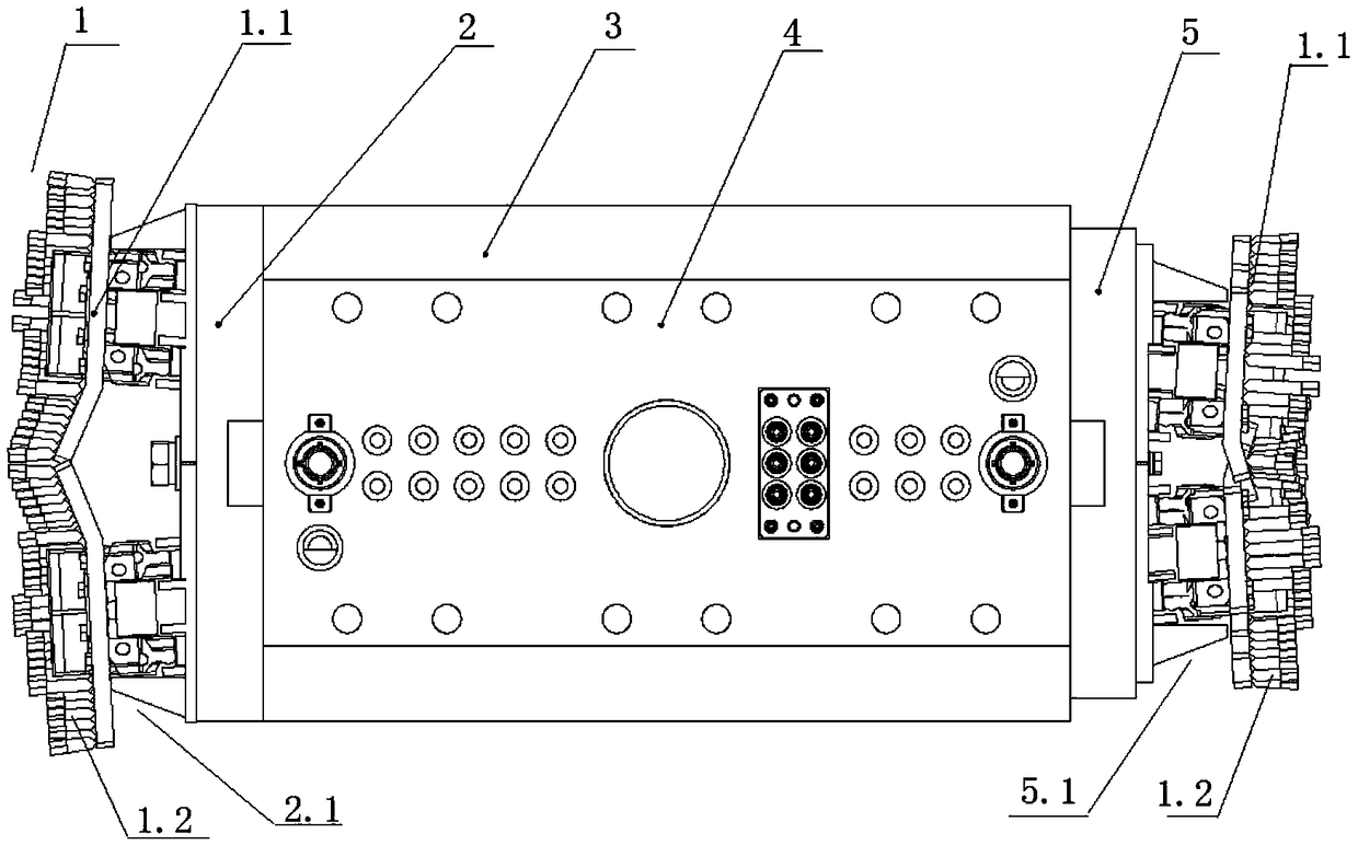 Modular saw chain type cutting box and using method thereof