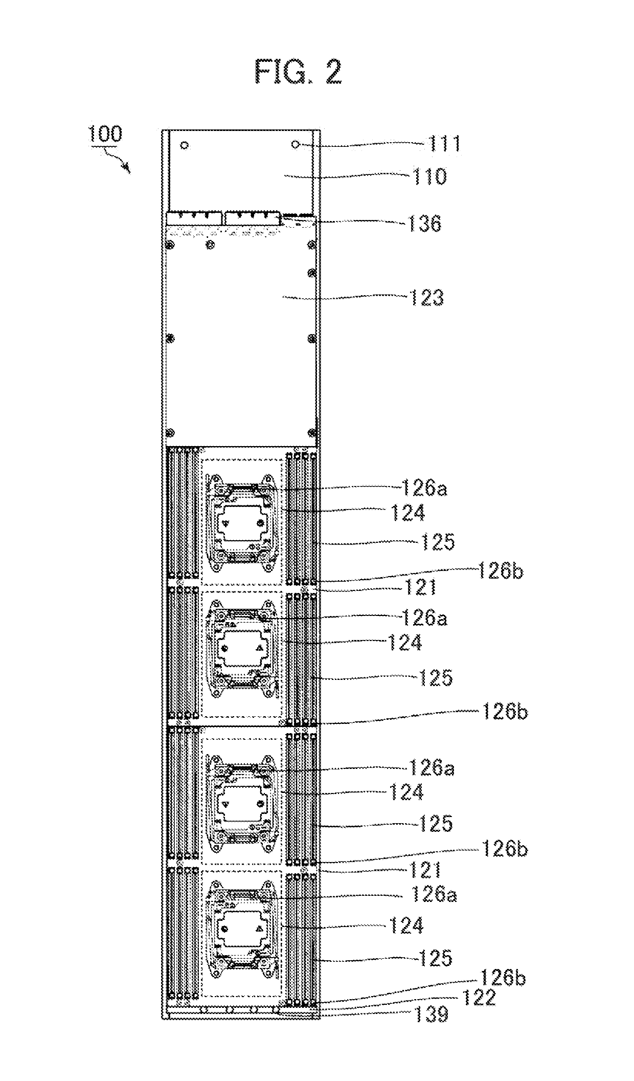 Electronic device for liquid immersion cooling and cooling system using the same