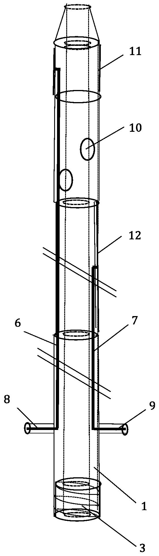 Expansion type drainage tube with balloon for fistula