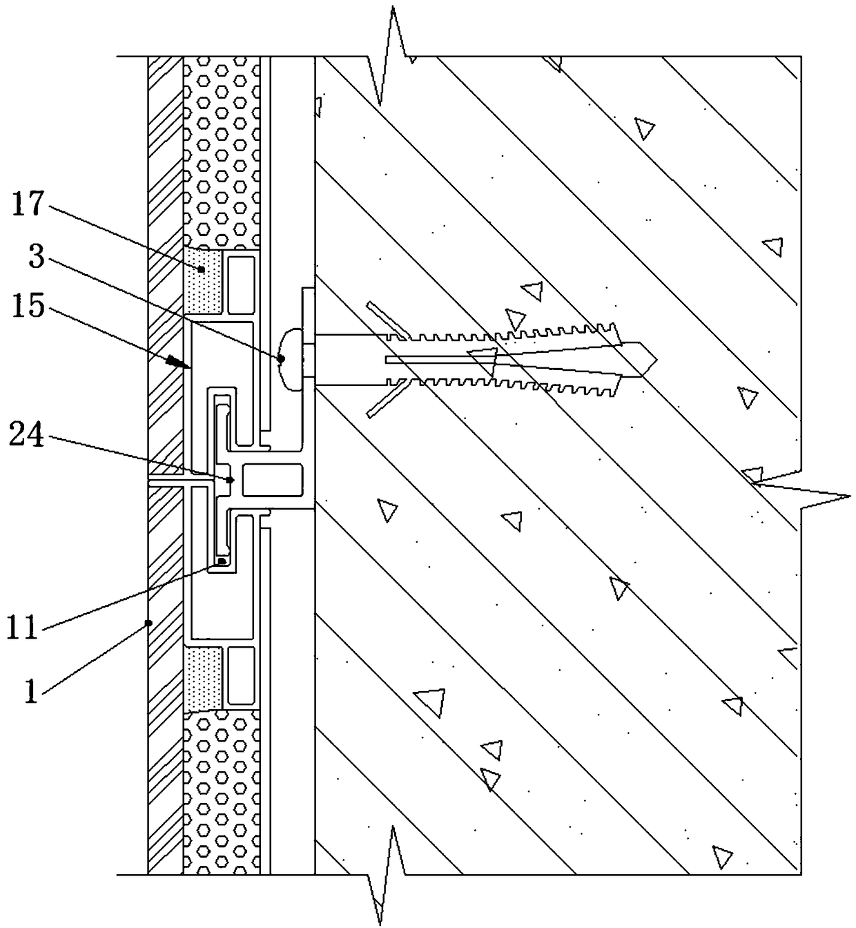 Ceramic integrated wall board close-joint installation structure used for flat wall surface