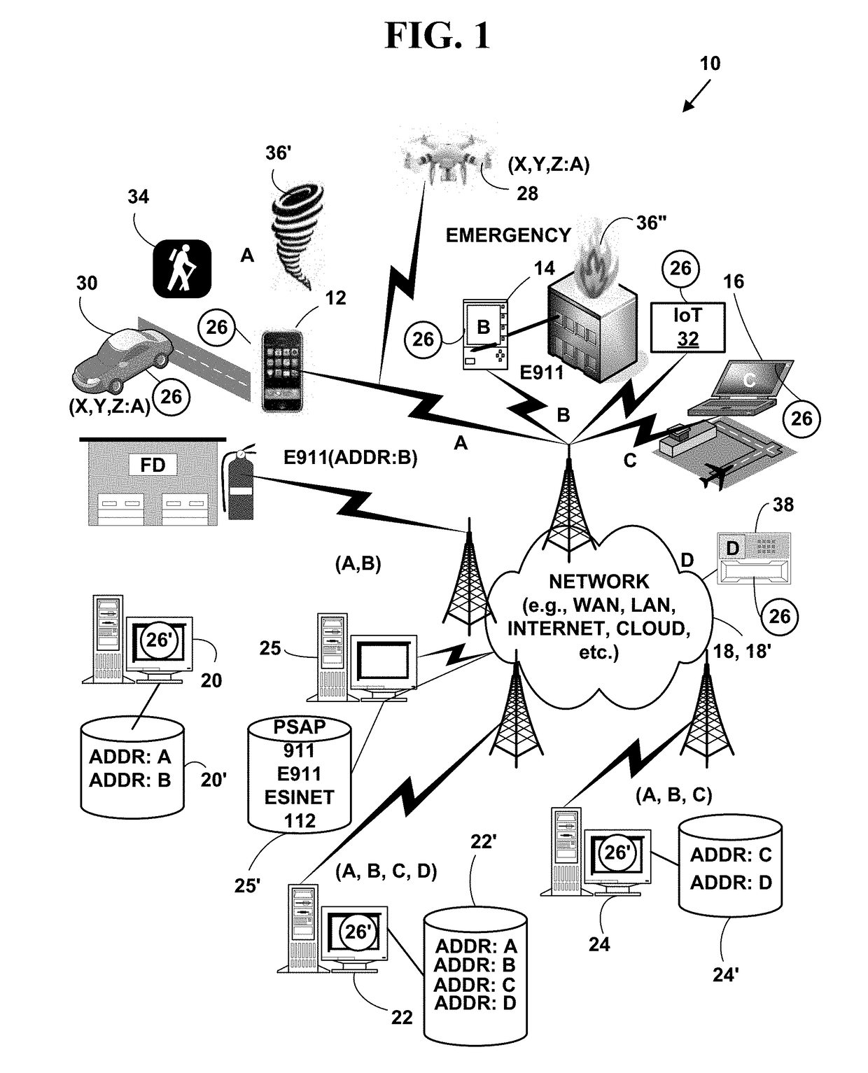Method and system for locating a network device in an emergency situation