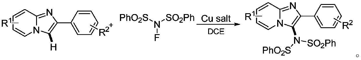 N-(2-arylimidazo[1,2-a]pyridin-3-yl)bisbenzenesulfonylimide compound and its synthesis method