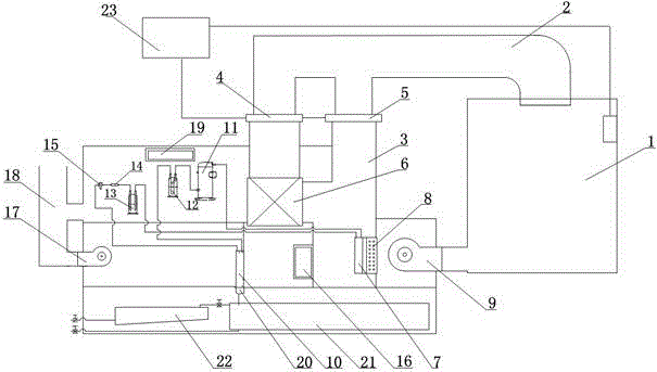 Drying dehumidification and oil-water separation all-in-one machine adopting air source heat pump