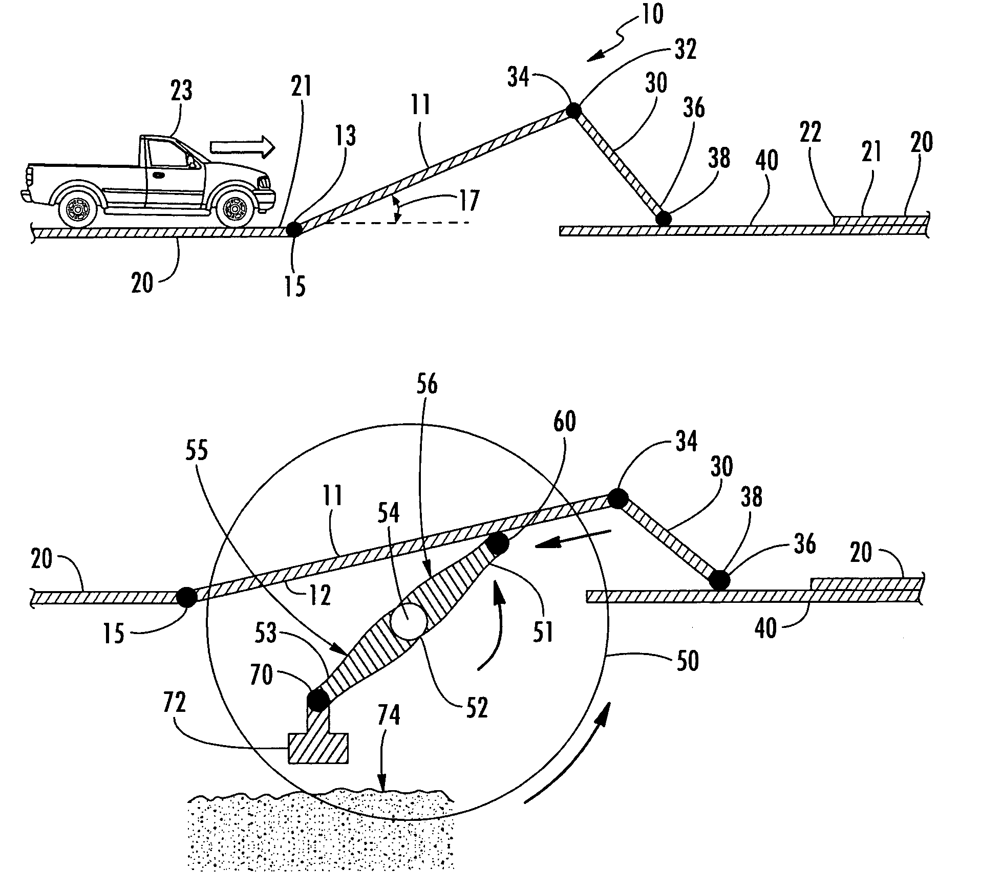 System for generating electricity by using gravitational mass and/or momentum of moving vehicle