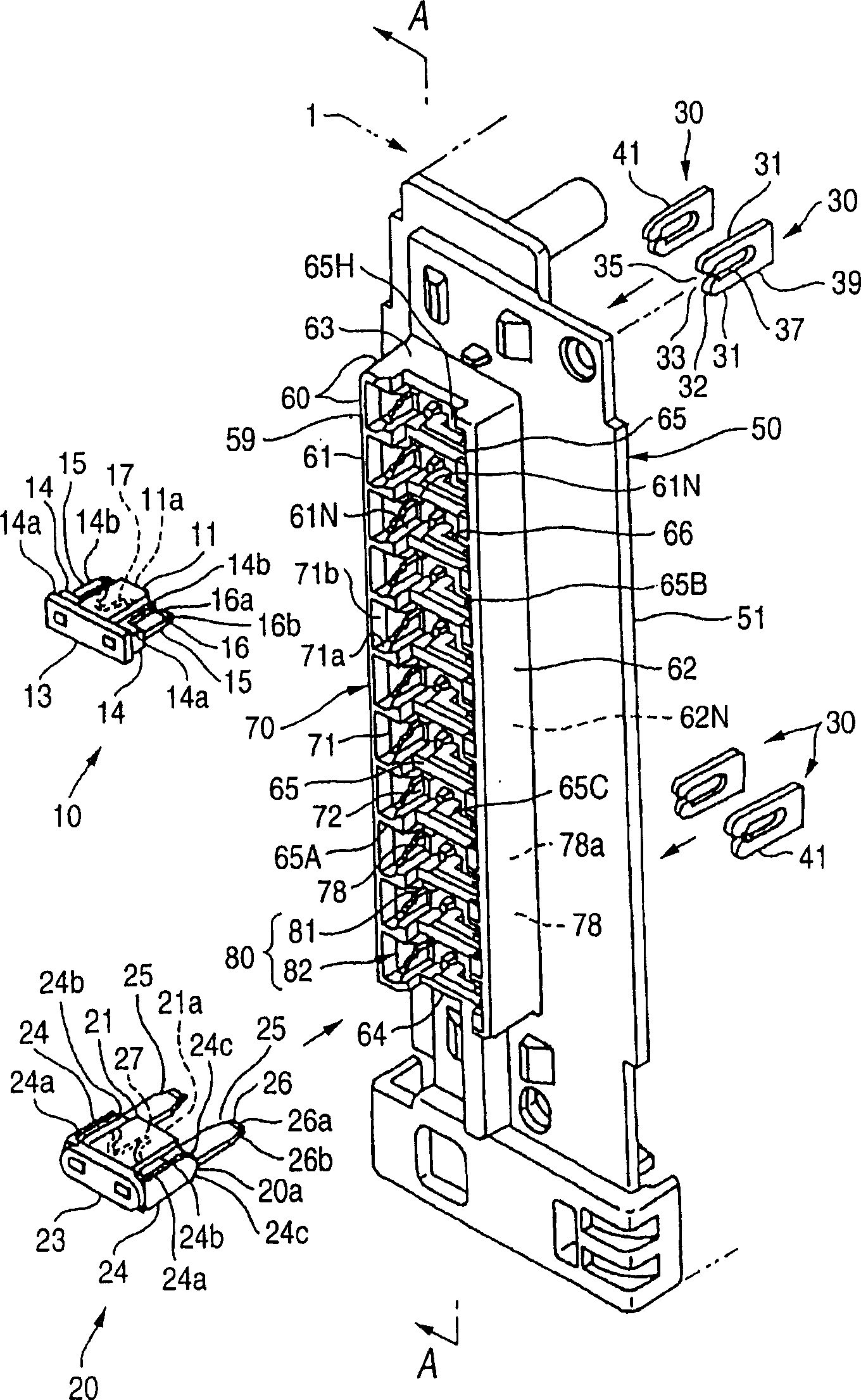 Fuse cavity structure and electric connection box