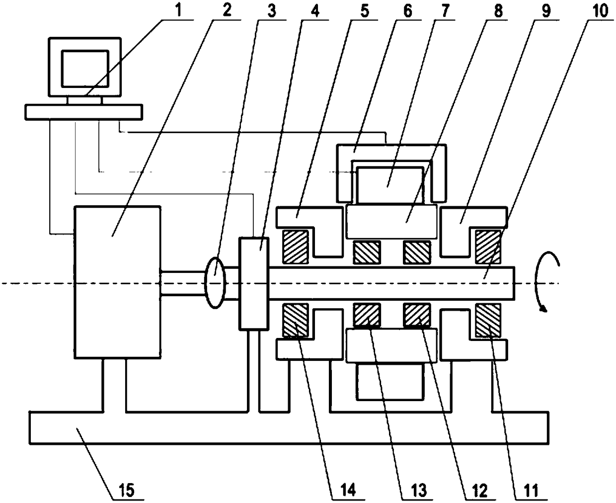 Antifriction bearing fatigue life testing device of rack-and-pinion transmission loading alternating load