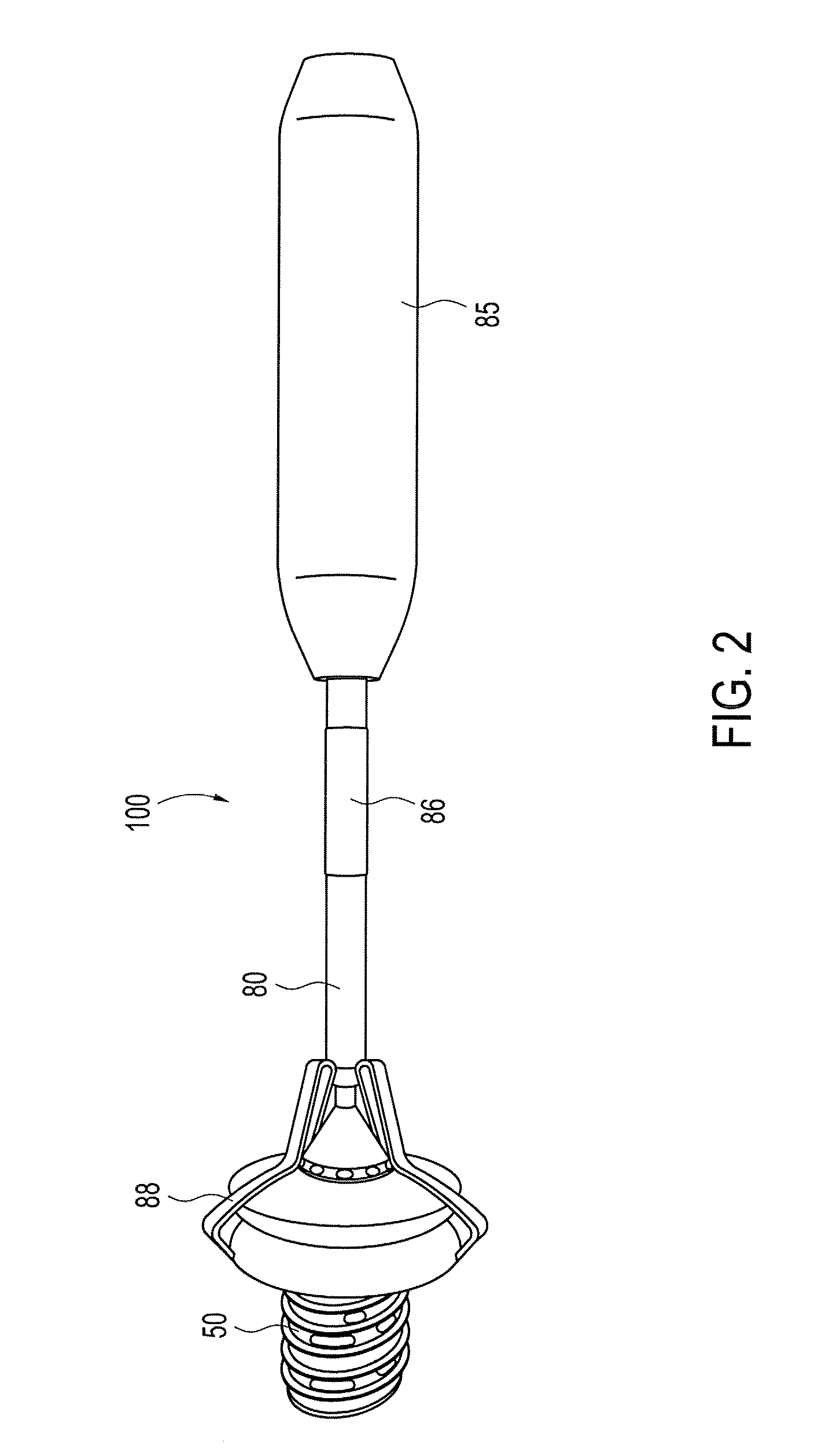 Dome shaped implant and inserter
