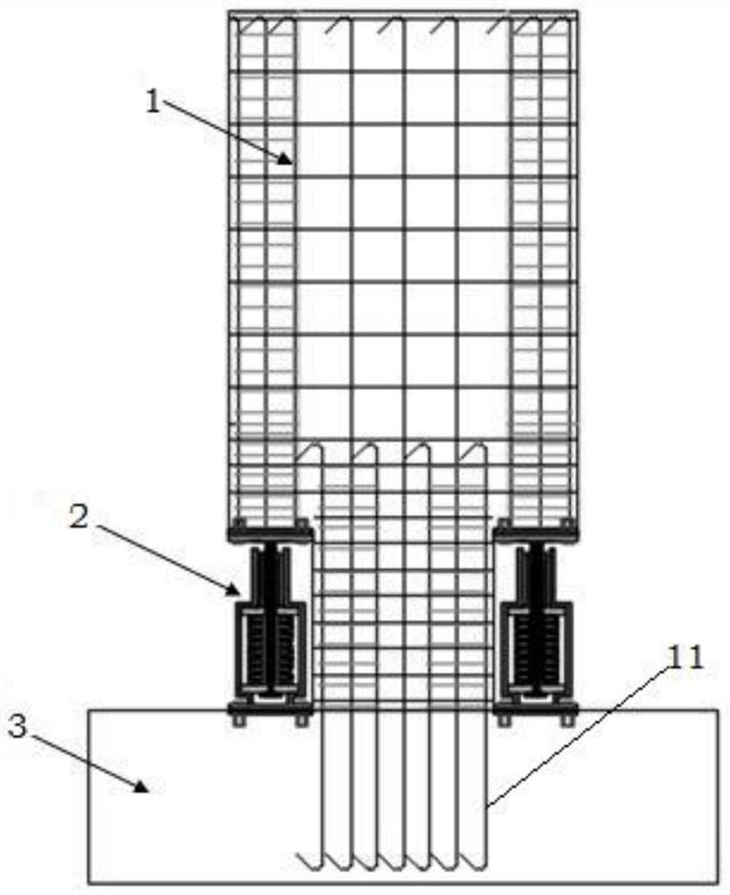 Self-resetting reinforced concrete shear wall based on viscoelastic energy consumption