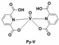 Vanadium-pyridine catalyst for preparing 2, 5-dichlorophenol through catalytic oxidation and synthesis method and application of vanadium-pyridine catalyst