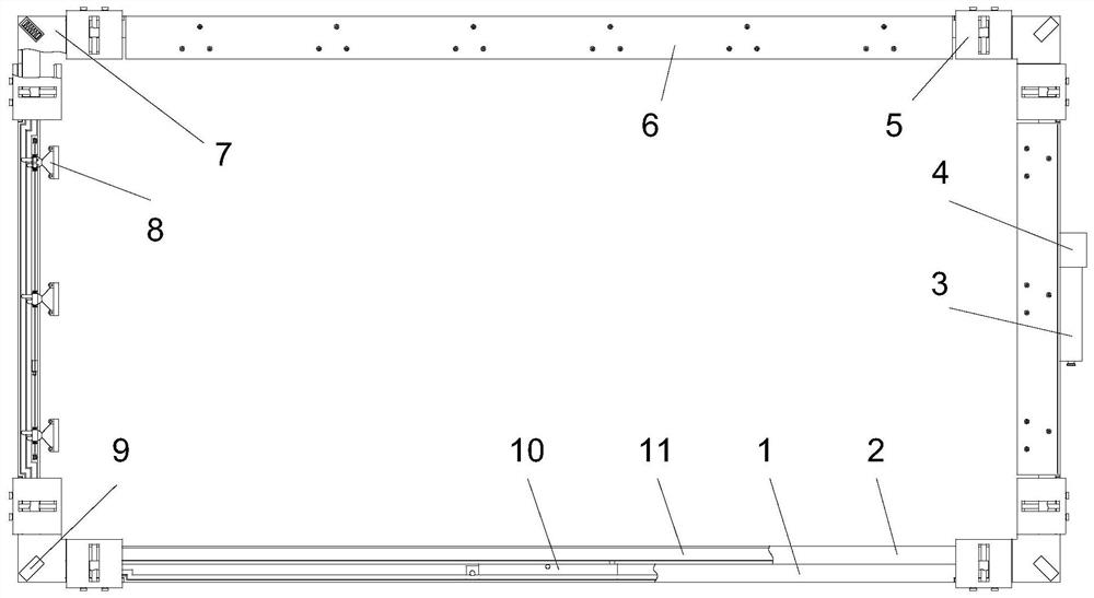 Dry-wet dual-purpose flow-guiding and dust-removing device of blackboard for English teaching