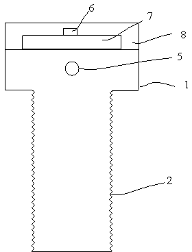 Mounting bolt capable of obtaining temperature of mounted equipment, and train axle thereof