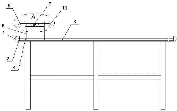 Cutting device for hollow fabric prepreg