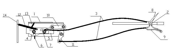 Gear shifting device for hydraulic carrying truck