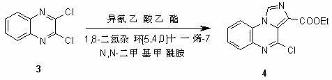 Synthesis method of 3-ethyl carboxylate-4-chloro imidazole [1,5-a] quinoxaline