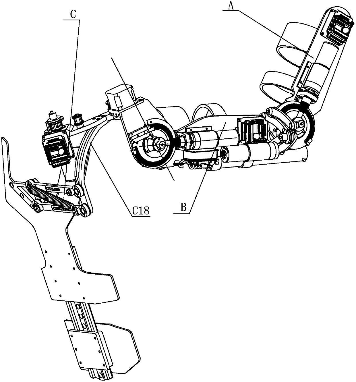 An active-passive mixed upper limb rehabilitation training exoskeleton