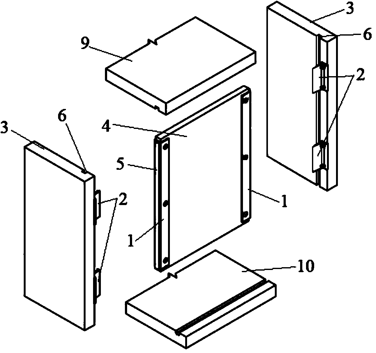 Furniture side plate and back plate connection based fastener component and cabinet