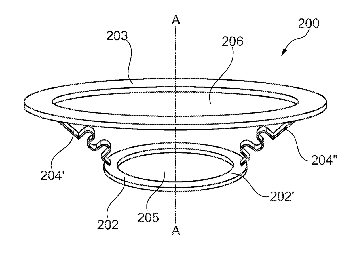 Convex shell for use in a base plate of an ostomy appliance