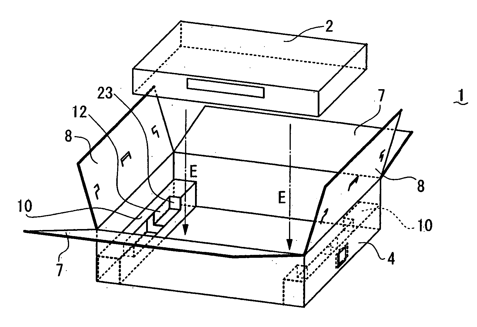 Packing container for electronic instrument