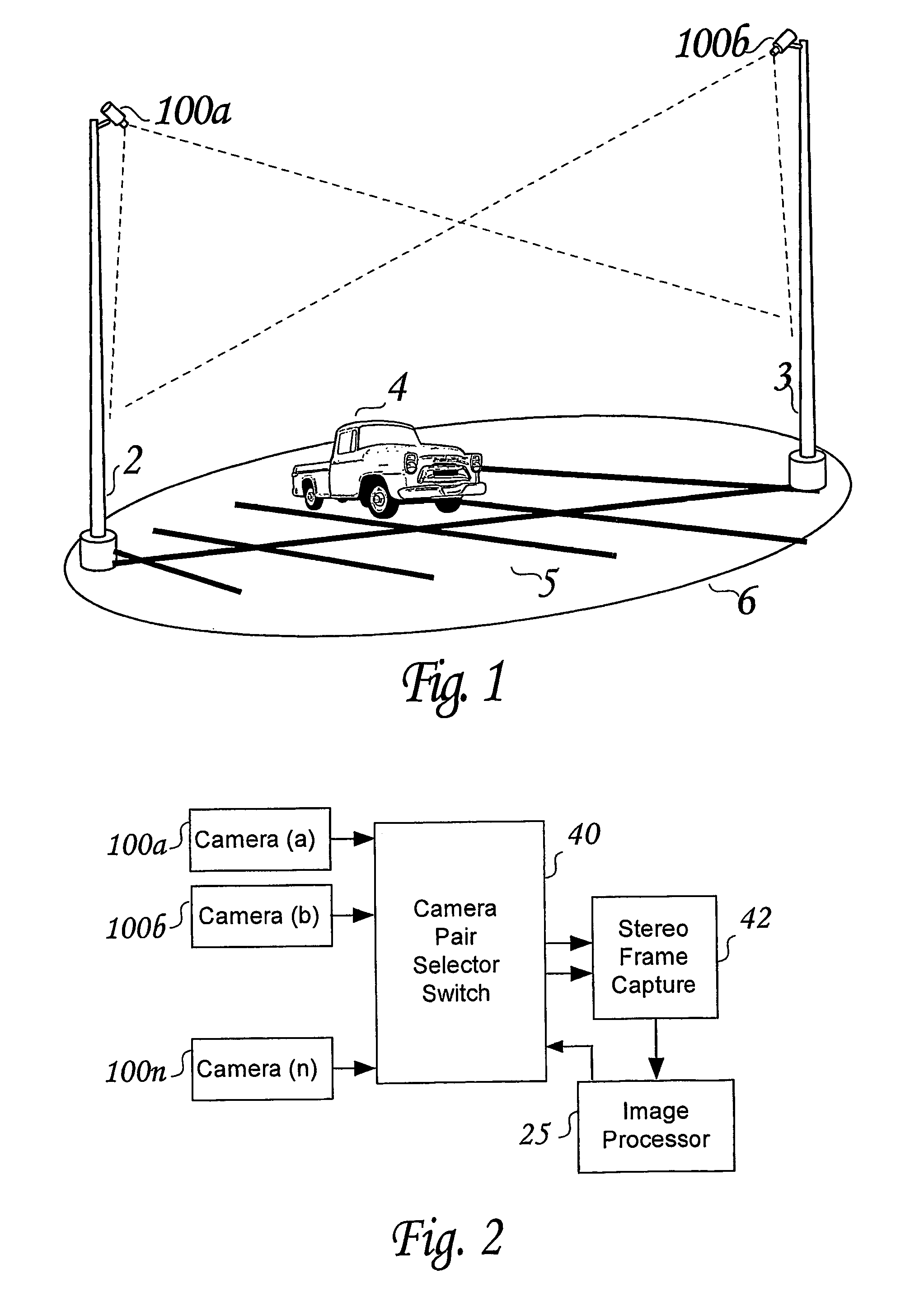Apparatus and method for sensing the occupancy status of parking spaces in a parking lot